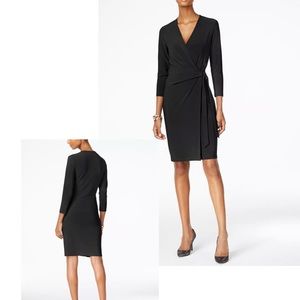 Anne Klein Black Wrap Dress